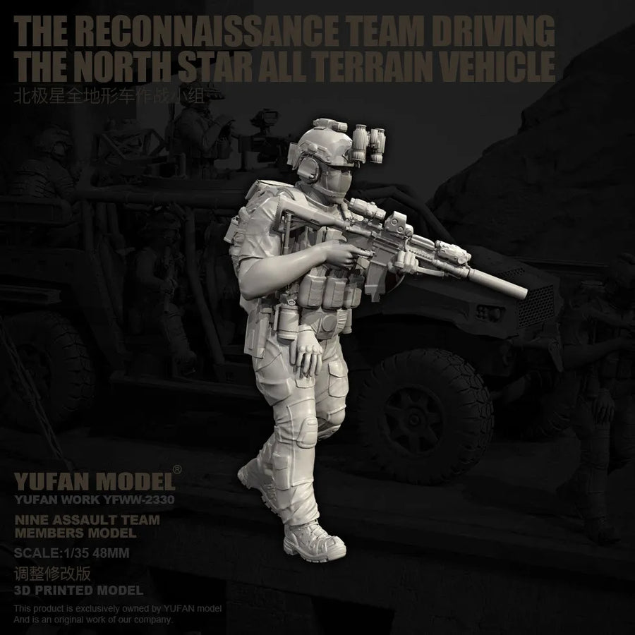 Modern US Special Forces Team 7-Figure Set 1/35 Resin Kit - resin model view 3