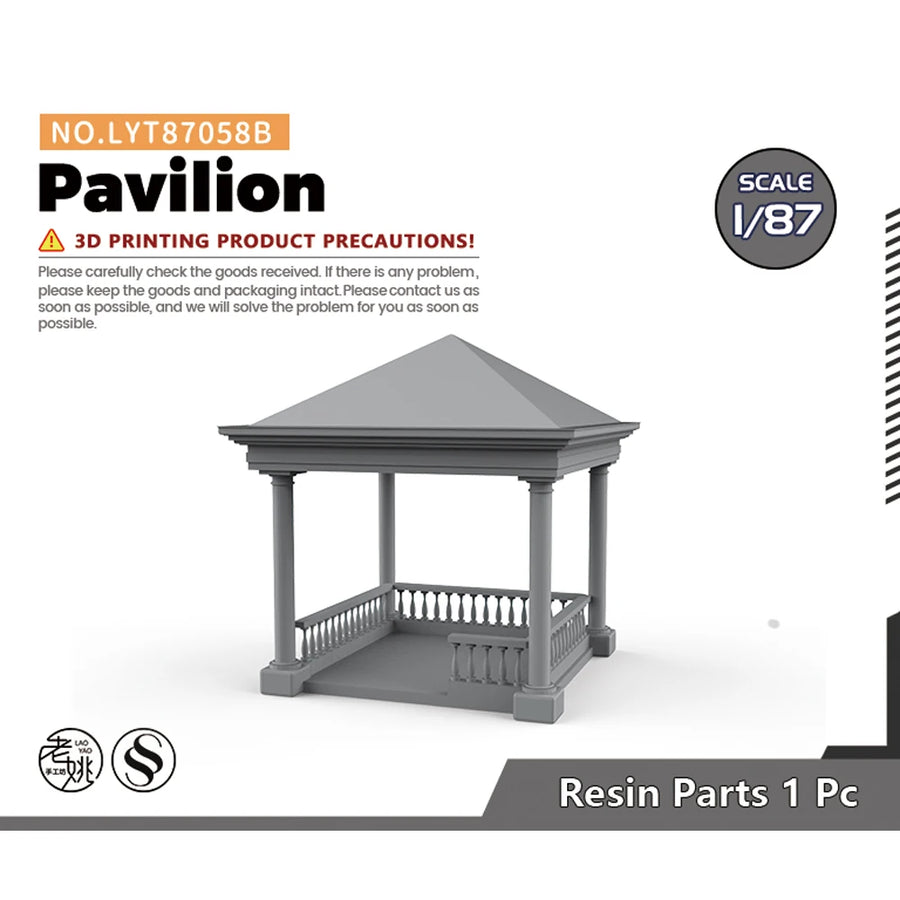 1/87 Scale Hexagonal Pavilion Resin Terrain Kit - LYT87058A - 1/87 resin model view 2