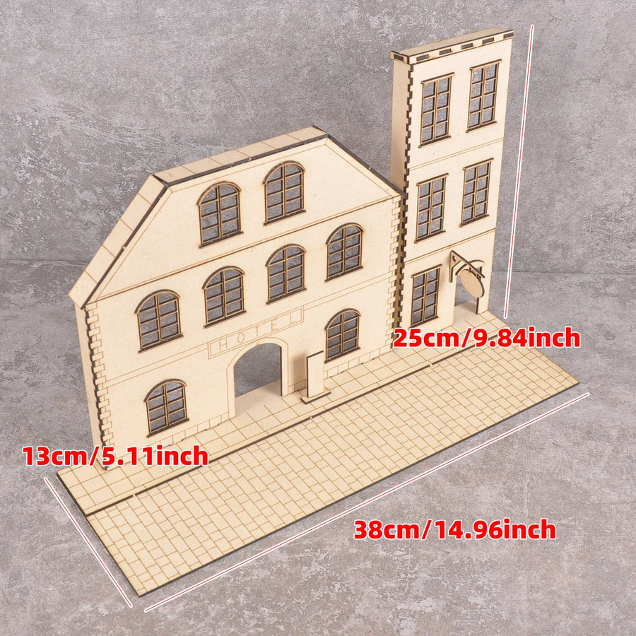 European Street Building Complex 1/72 Resin Diorama Kit - 1/72 resin model view 2