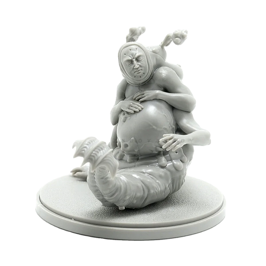 Surreal Pregnant Warrior with Clock 50mm Resin Figure - 50mm resin model view 3