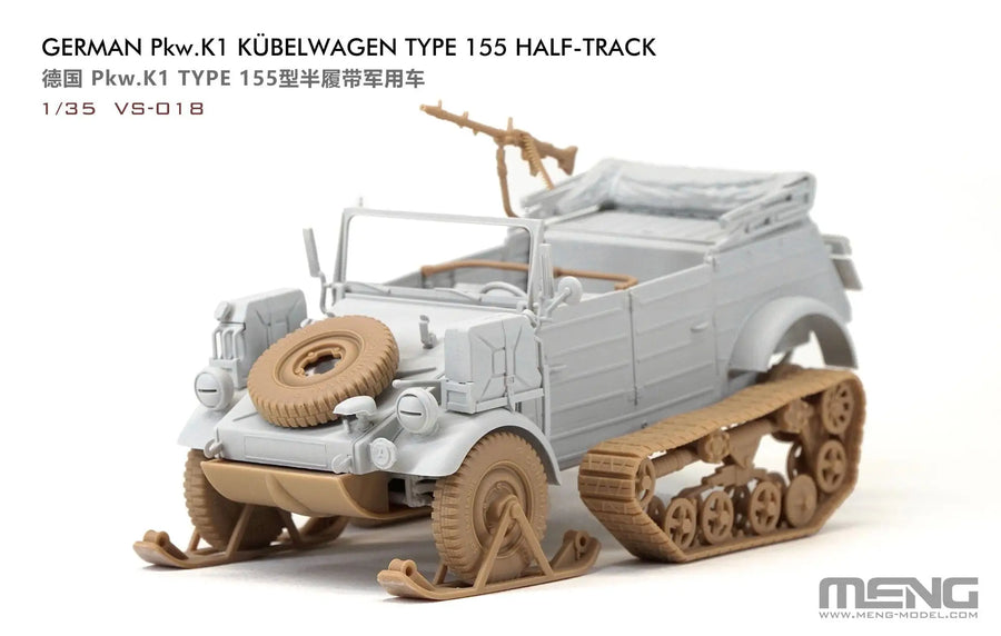 WWII German Kübelwagen Winter Snow Halftrack Conversion 1/35 Resin Vehicle Kit - resin model view 2