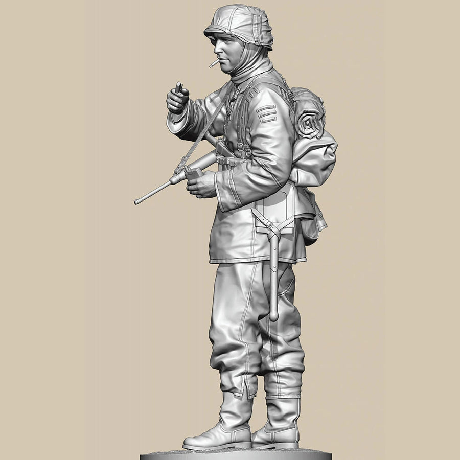 WWII Infantry Soldier Resting 1/35 Resin Figure Kit - 1/35 resin model view 2