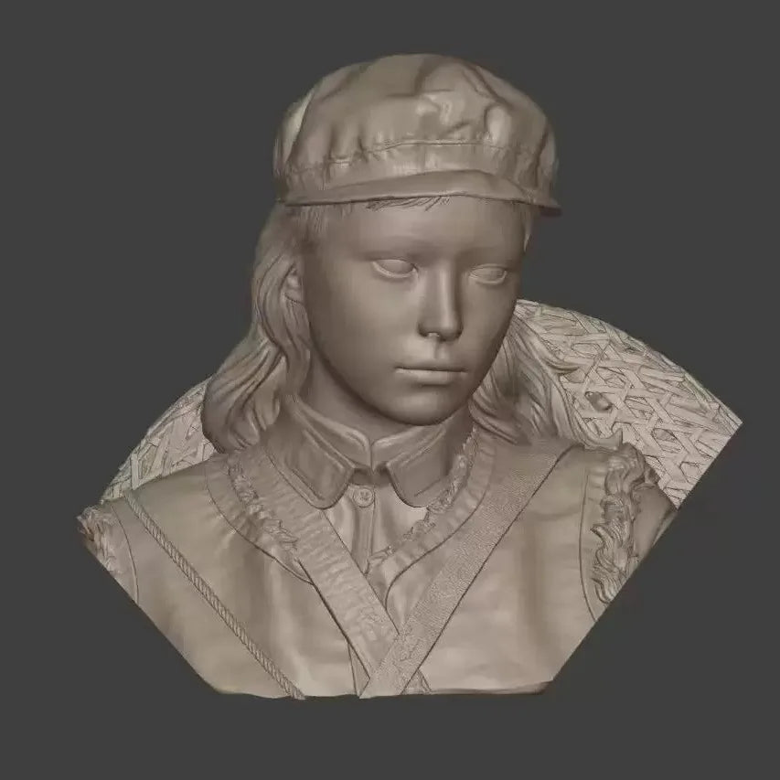 Chinese Red Army Female Soldier 1928-1937 1/10 Resin Bust - 1/10 resin model view 3