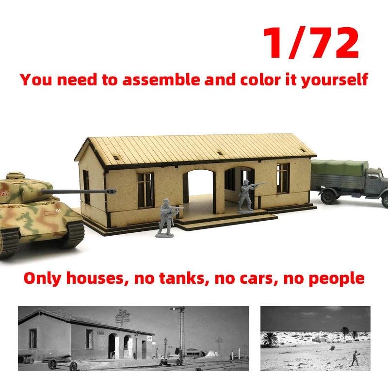 European Railway Station Bungalow Building 1:72 Resin Terrain Kit - 1/72 resin model view 4