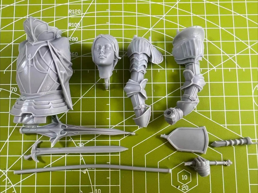 Medieval Knight Joan of Arc 1/10 Resin Bust Kit - 1/10 resin model view 2