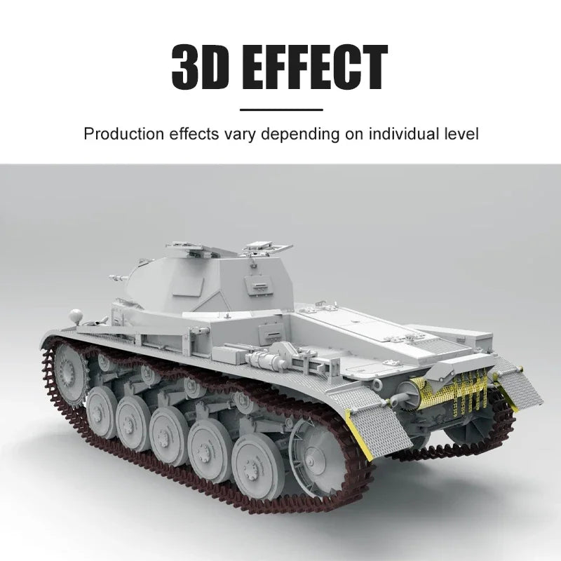 Pz. Kpfw II Ausf. A/B/C 1/16 Resin Model Kit - 1/16 resin model view 4