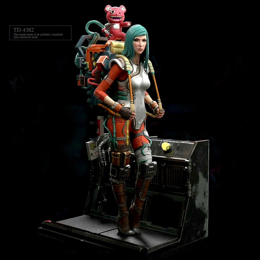 Apex Legends Catalyst Female Character with Robotic Companion 50mm Resin Figure Kit - resin model view 2