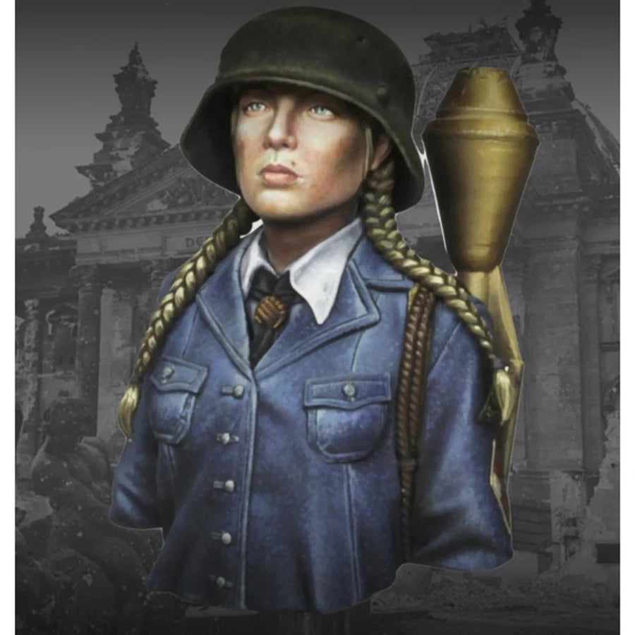 WWI German Soldier with Gas Mask 1/10 Resin Bust - 1/10 resin model view 2