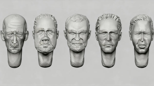 1/35 Elderly Male Head Set (Resin Accessory)