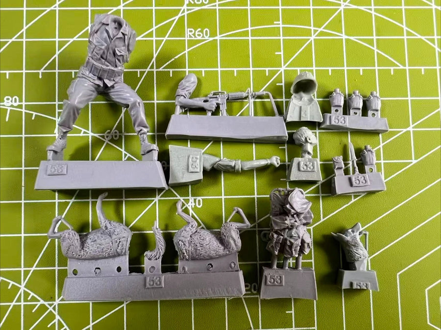 US Army K-9 Scout Team 1/35 Resin Figure Set - 1/35 resin model view 2