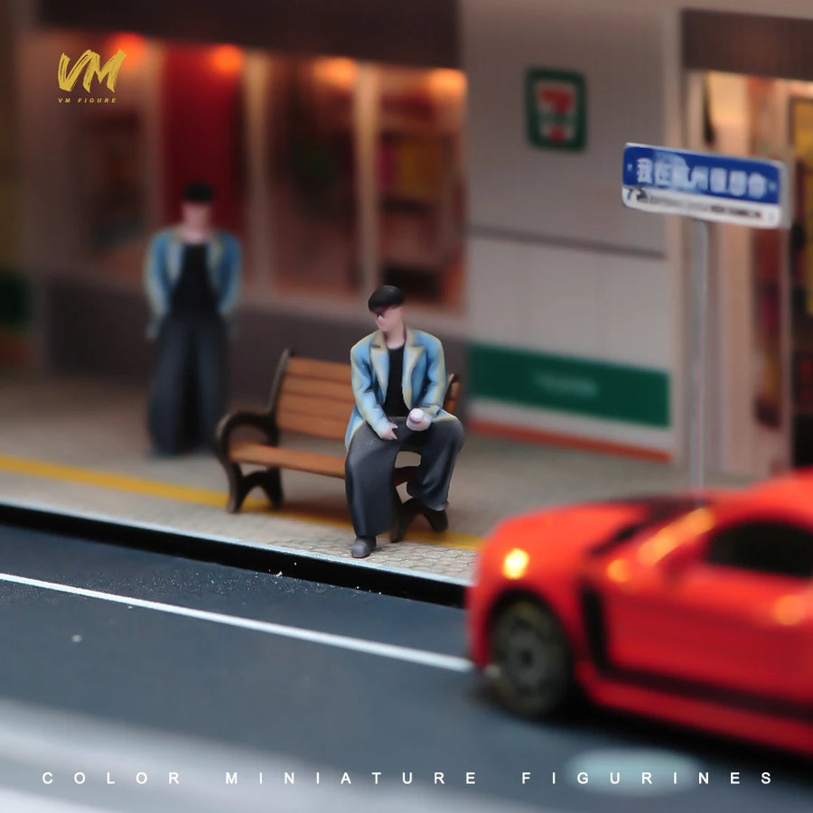 Modern Automotive Mechanics Diorama Set 1/64 Resin Figure Kit - resin model view 2
