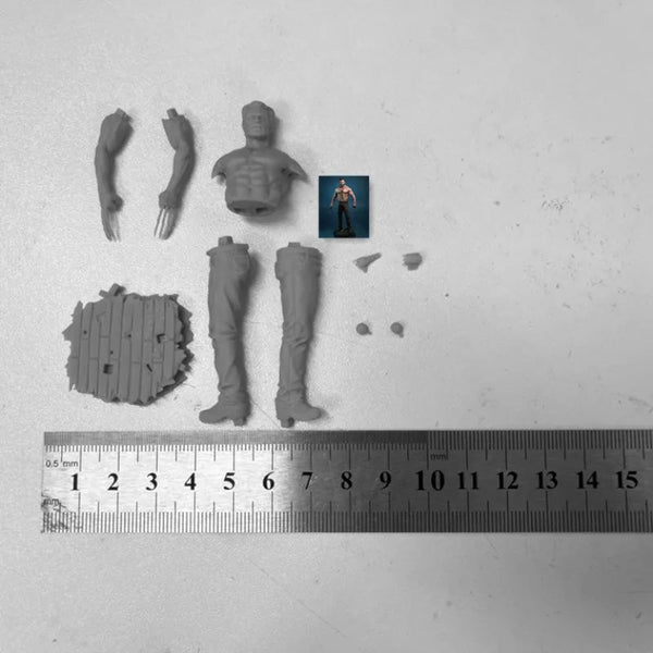 Shirtless Sci-Fi Assassin with Claws 1/24 Resin Figure Kit