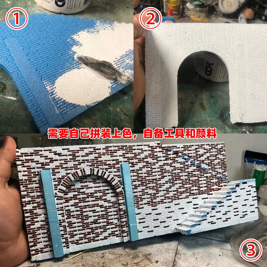Open-Air Factory Building Repair Scenario 1/35 Resin Diorama Kit - 1/35 resin model view 4