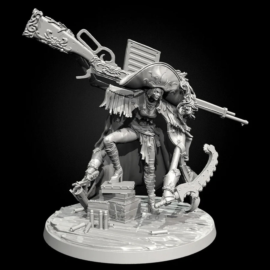Winged Angel Warrior with Gatling Gun 38mm Resin Figure Kit - 38mm resin model view 4