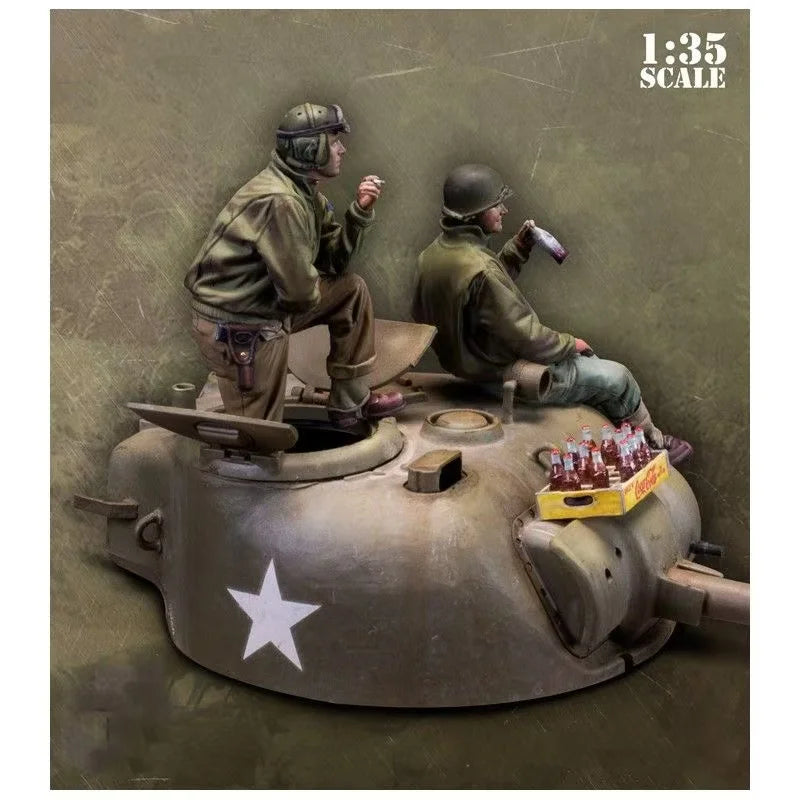 WWII American Tank Crew Complete Set 1/35 Resin Figure Kit - 1/35 resin model view 3