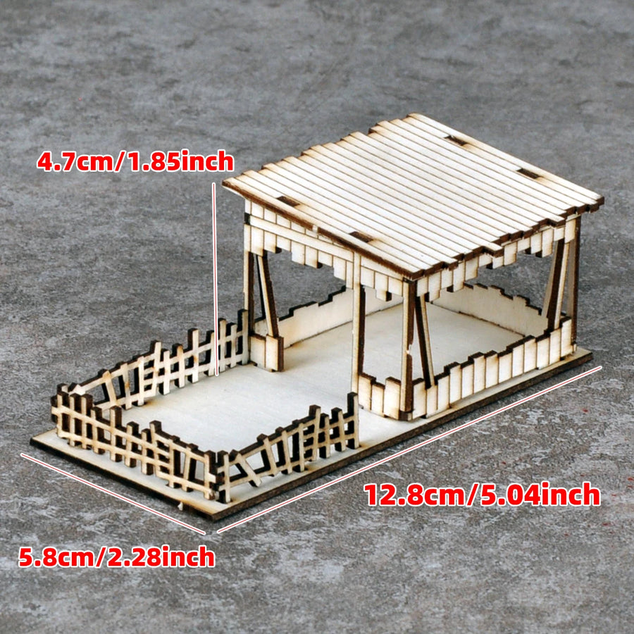 Wild West Town Building Collection Wooden Laser Cut Diorama Kit - resin model view 2
