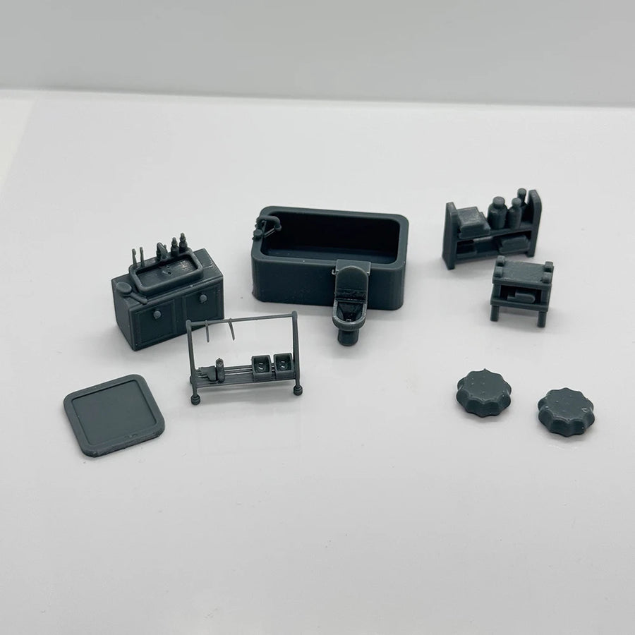 Bathroom Furniture Set Lyts089 Z 1/220 Resin Diorama Kit - 1/220 resin model view 4