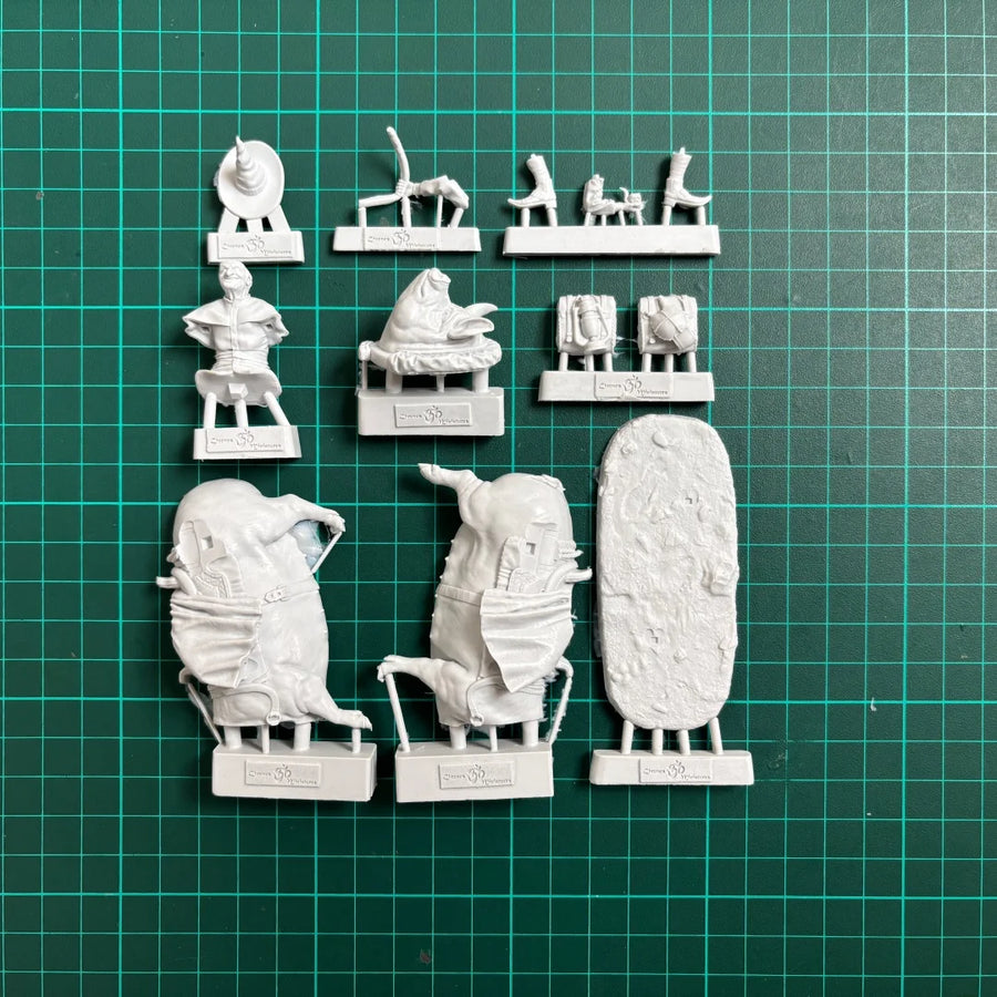 Whimsical Wizard on Pig Steed - 75mm Resin Figure Kit - 75mm resin model view 4
