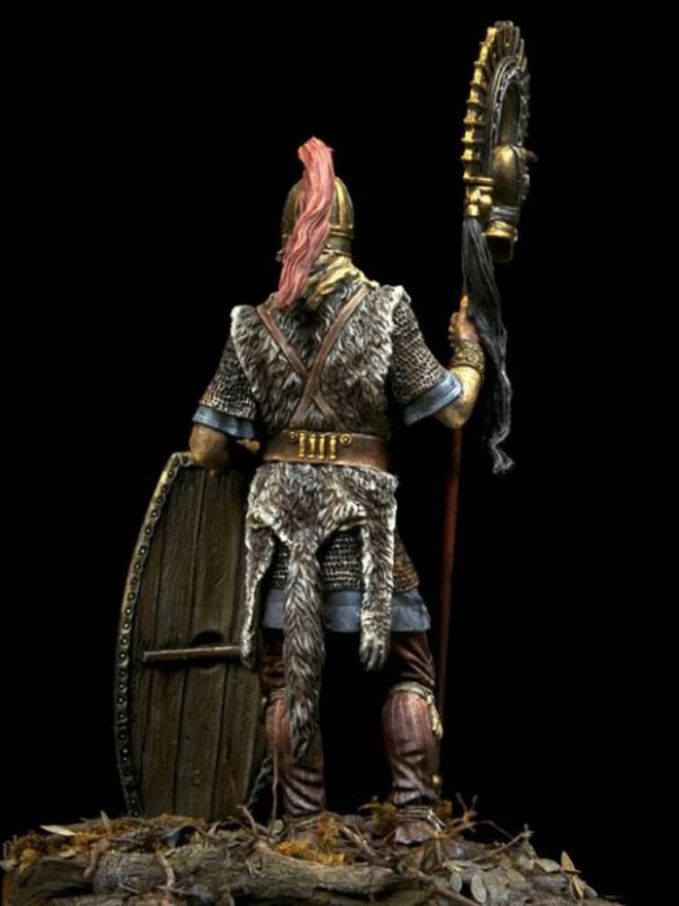 Ancient Greek Hoplite Warrior with Standard 75mm Resin Figure Kit - resin model view 4