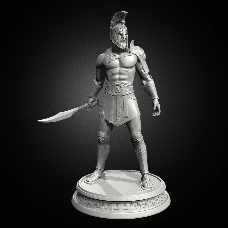 Ancient Greek Spartan Warrior 55mm Resin Figure Kit - 55mm resin model view 2
