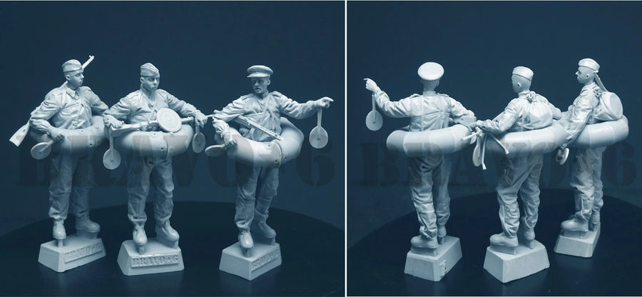 Soviet Red Army Soldiers MPK Swimming Suits 1/35 Resin Figure Kit - 1/35 resin model view 2