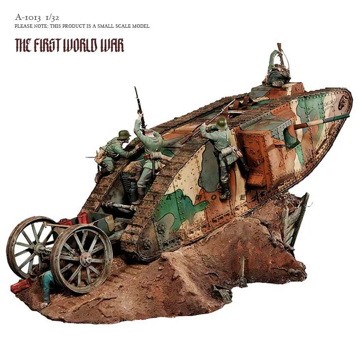 WWI Trench Diorama with Soldiers & Artillery 1/42 Resin Kit - 1/42 resin model view 3