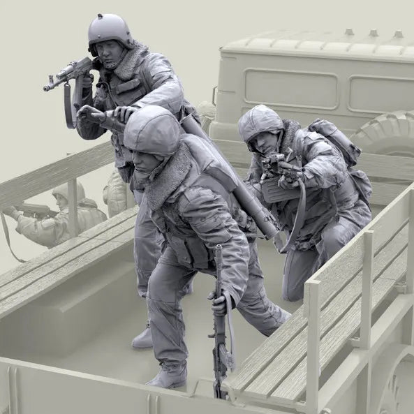 Chinese PLA Volunteers Winter Combat Team Set of 3 1/35 Resin Figure Kit - resin model view 2
