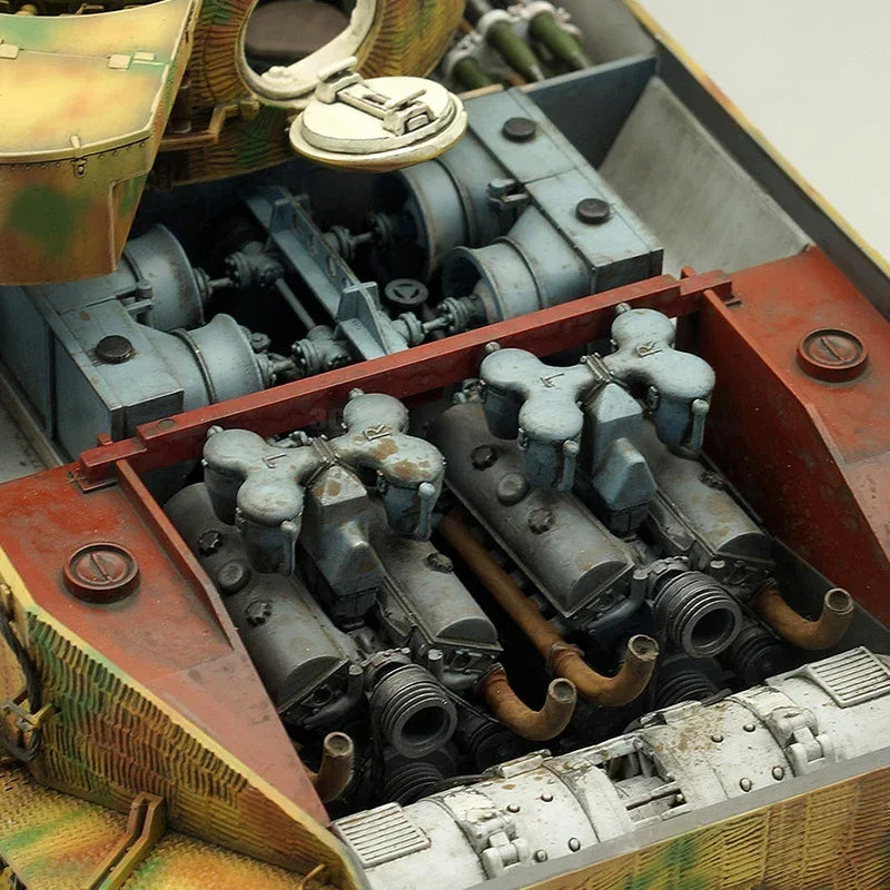 WWII German Bergepanther Armored Recovery Vehicle 1/35 Resin Kit - resin model view 3