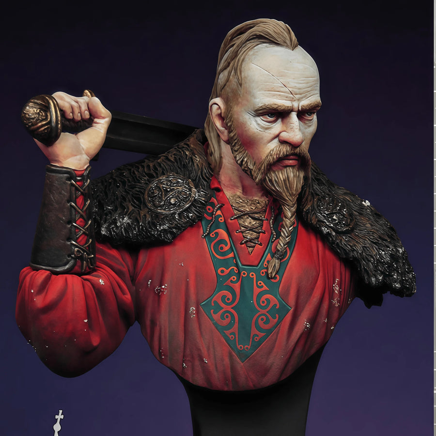 Prince Rurik Medieval Warrior 1/12 Resin Figure Bust - 1/12 resin model view 2