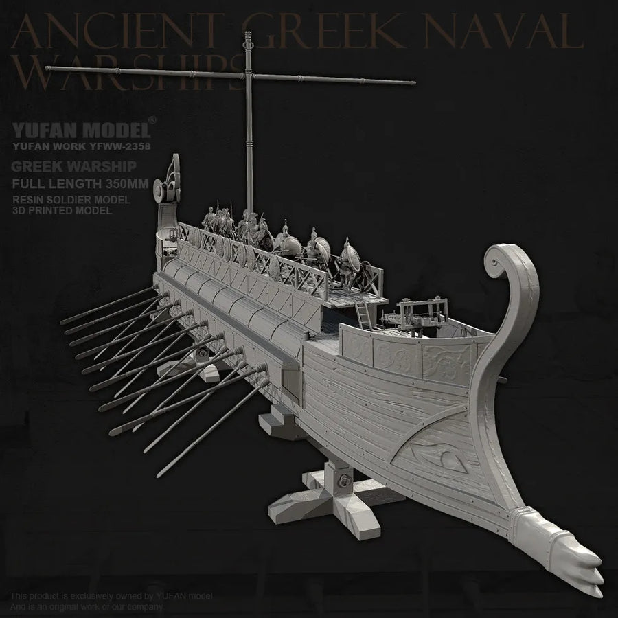 Ancient Greek Trireme Warship 350mm Resin Model Kit - 350mm resin model view 4