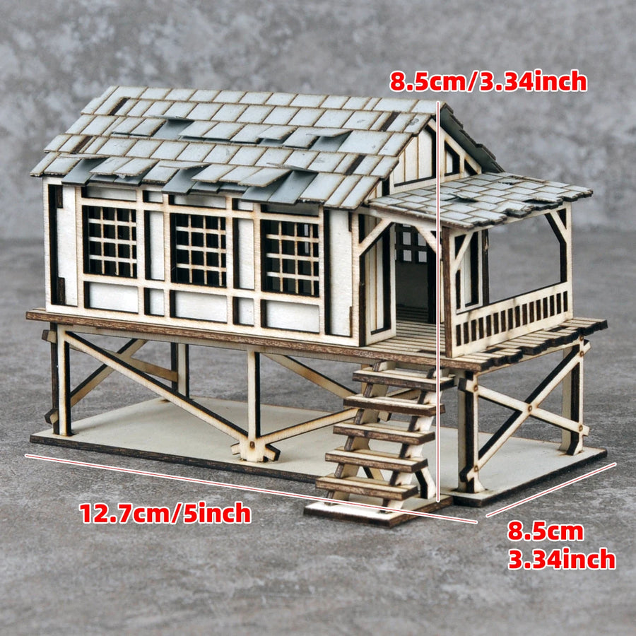 Wild West Town Building Collection Wooden Laser Cut Diorama Kit - resin model view 5