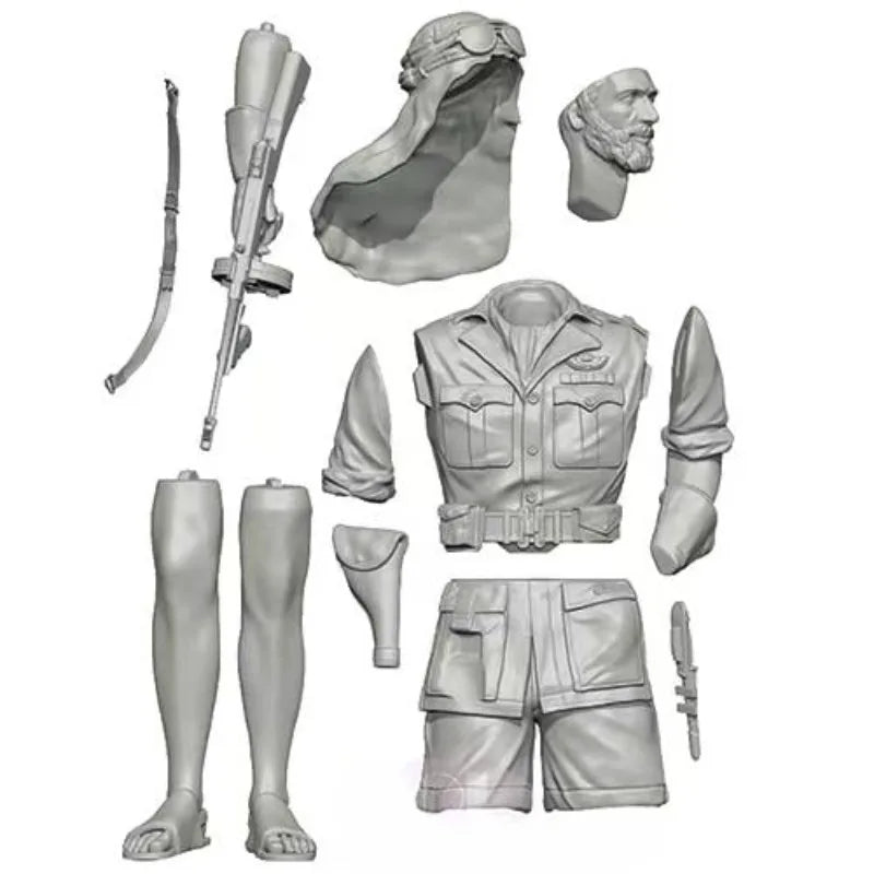 WWII British SAS Patrol Car Crew 1/35 Resin Figure Set - 1/35 resin model view 5
