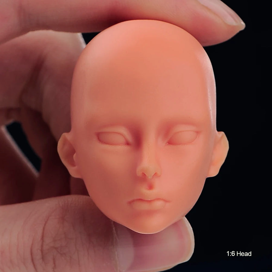 1/6 Scale Female Soldier Head Resin Bust Kit - 1/6 resin model view 2