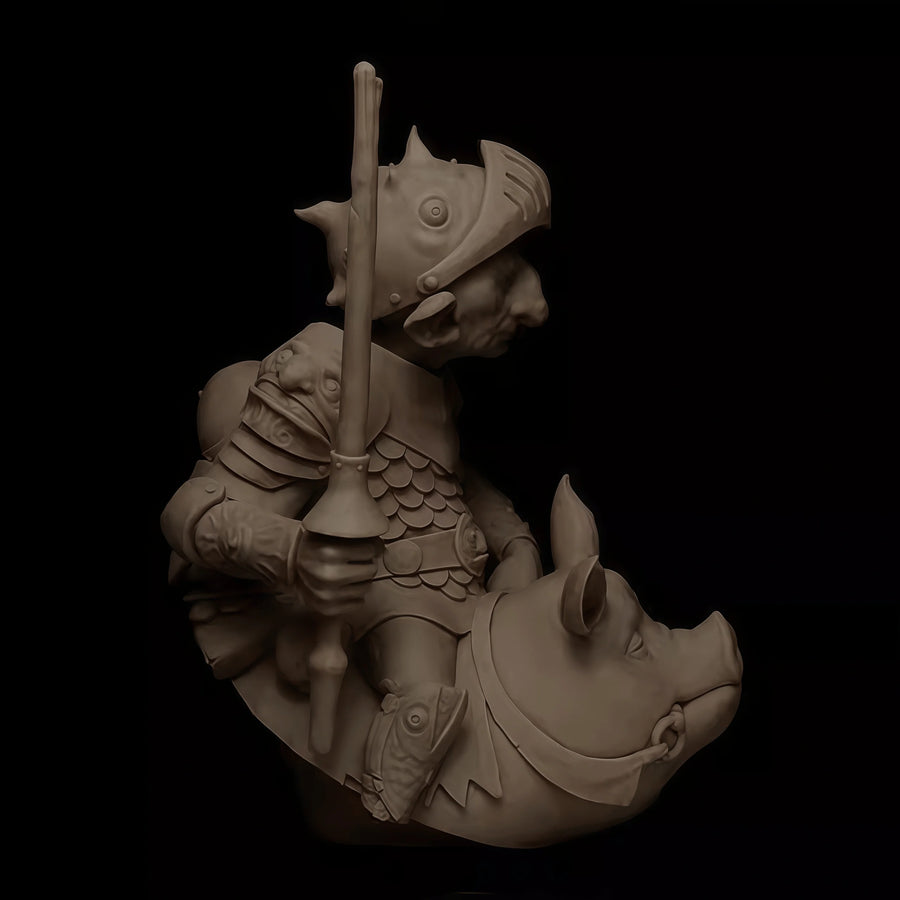 Fantasy Goblin Warrior with Sword and Shield 1/12 Resin Figure Kit - 1/12 resin model view 2