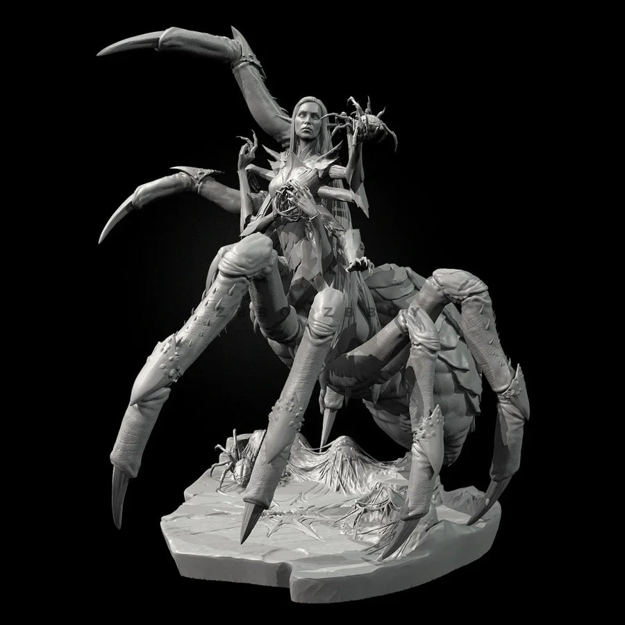 Arachnid Queen with Scythe 60mm Resin Figure Kit - 60mm resin model view 4