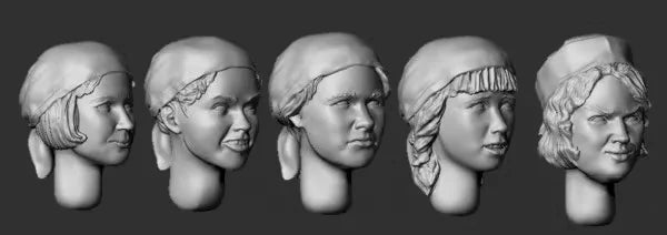 Ancient Roman Soldier Heads 1/35 Scale Resin Figure Kit - 1/35 resin model view 2