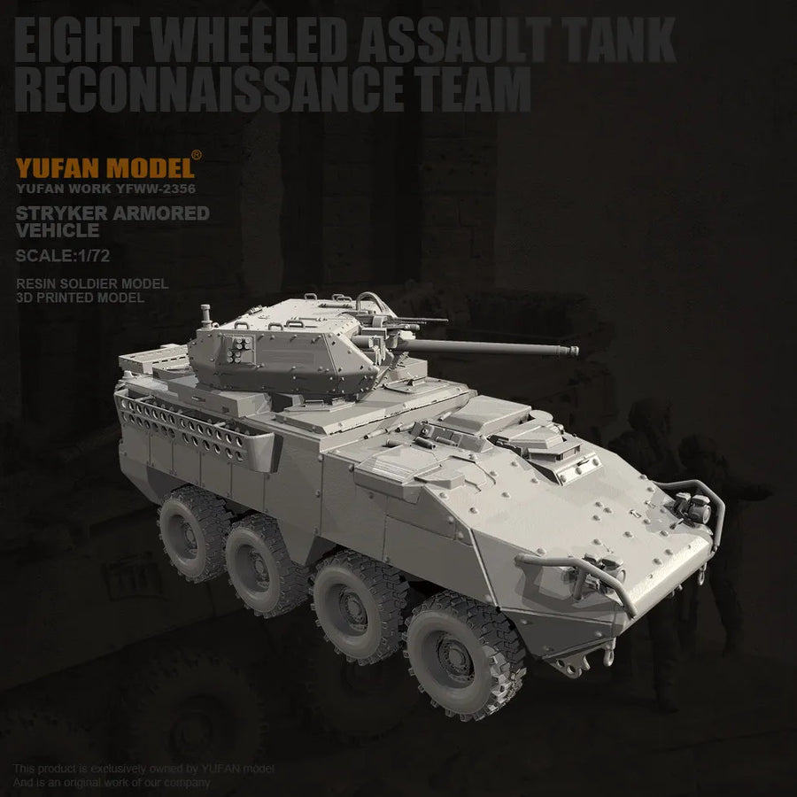 Stryker 8-Wheeled Armored Vehicle 1/72 Resin Model Kit - 1/72 resin model view 3