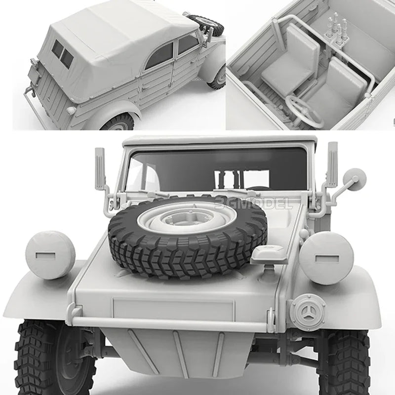 German Kübelwagen Type 82 Eastern Front 1/35 Resin Model Kit - 1/35 resin model view 5