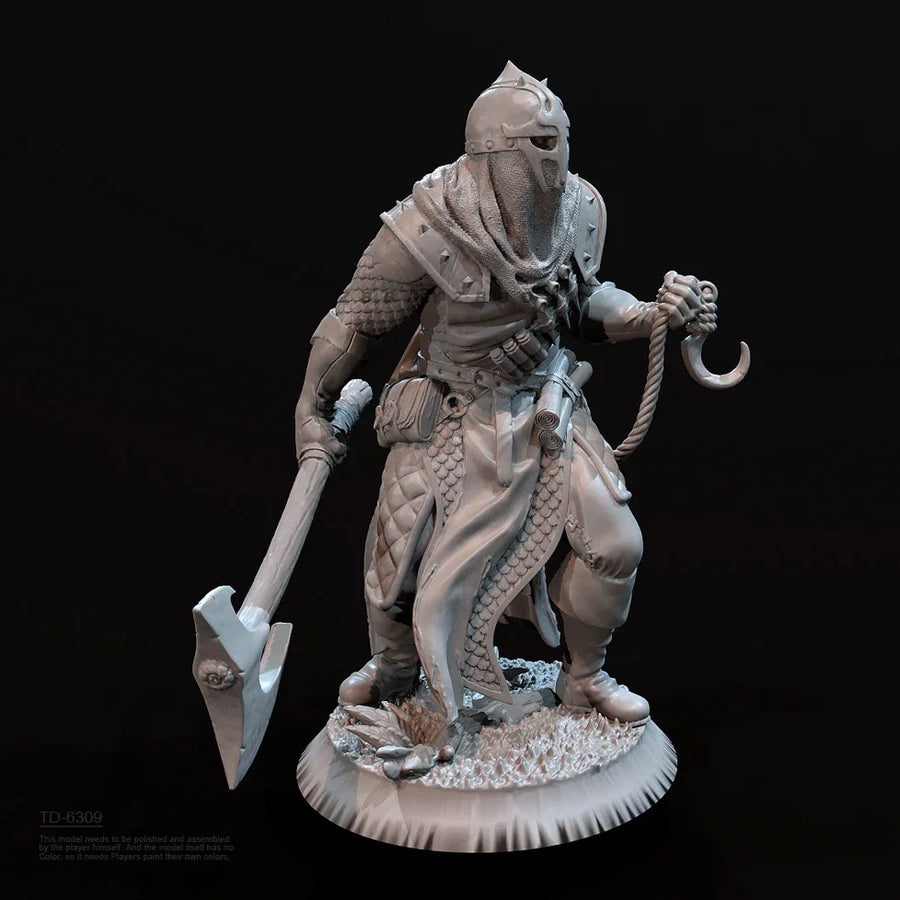 Viking Axeman with Sword - 50mm Resin Figure Kit - 50mm resin model view 2