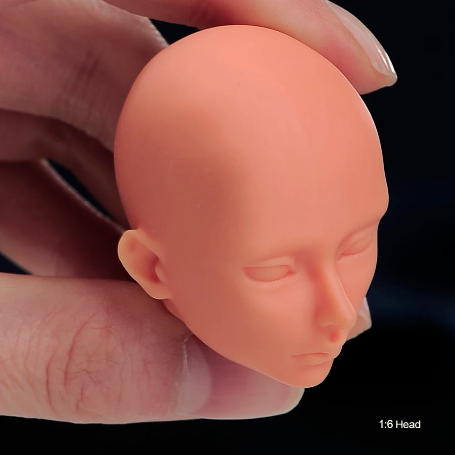 1/6 Scale Female Soldier Head Resin Bust Kit - 1/6 resin model view 3