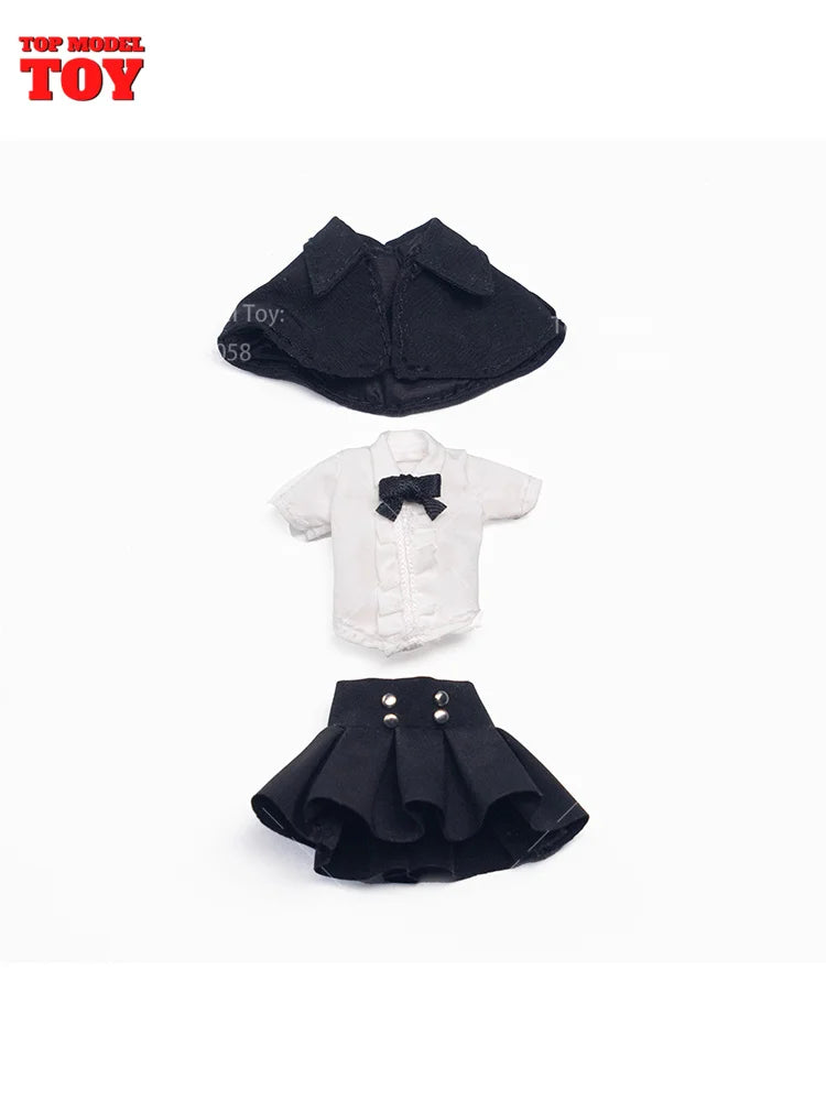Anime School Girl in Black Cape and Dress Shirt 1/12 Resin Figure - 1/12 resin model view 6