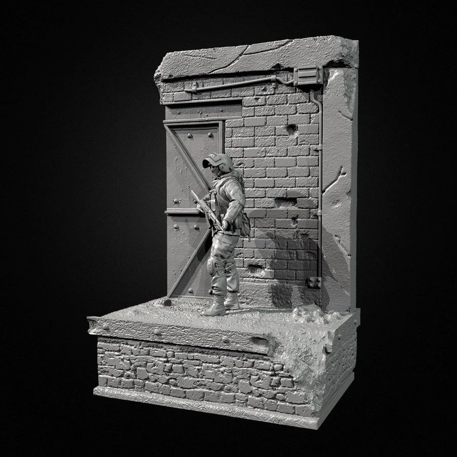 Modern Special Forces Operator with M4 Rifle 1/35 Resin Diorama Kit - resin model view 4