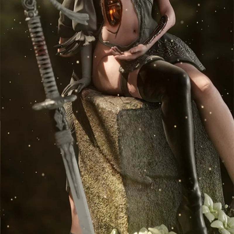 Post-Apocalyptic Female Warrior with Raven 1/24 Resin Figure Kit - 1/24 resin model view 2