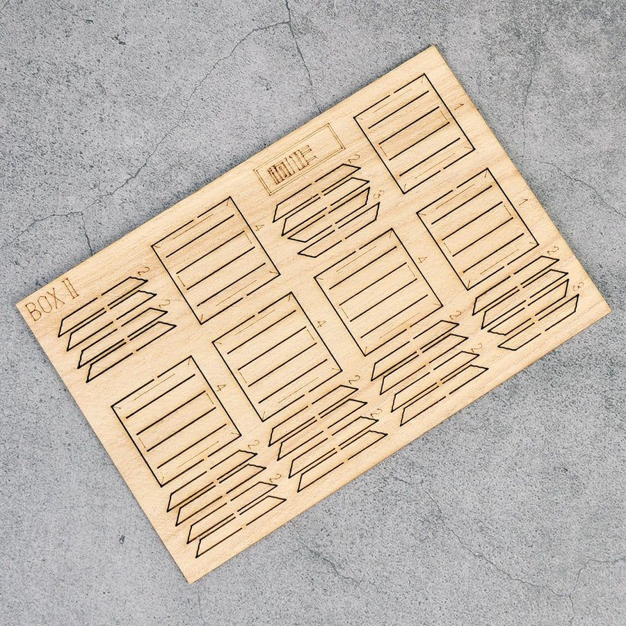 Wooden Cargo Crates & Ammunition Boxes 1/35 Resin Diorama Kit Set - 1/35 resin model view 2