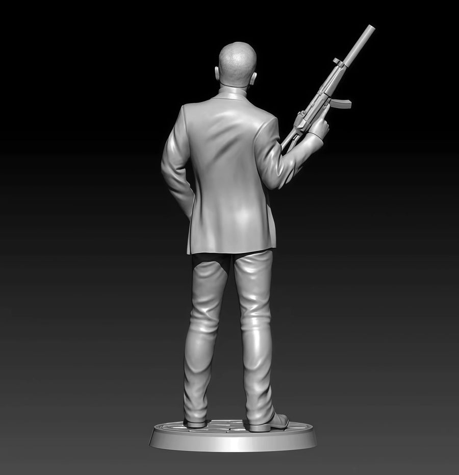 Suited Spy with Rifle 75mm Resin Figure Kit - 75mm resin model view 2