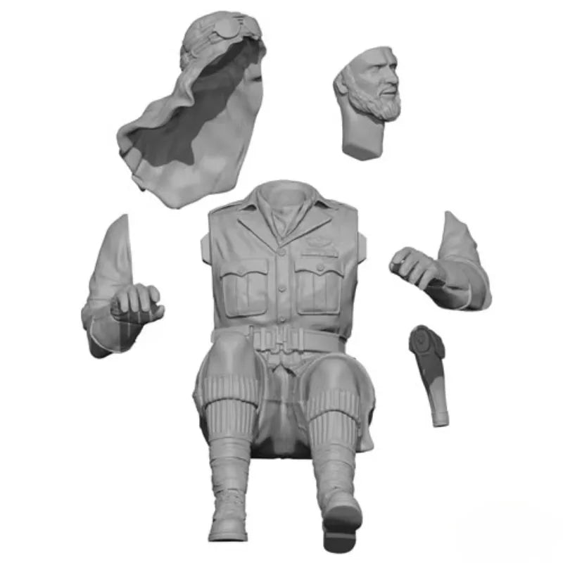 WWII British SAS Patrol Car Crew 1/35 Resin Figure Set - 1/35 resin model view 4