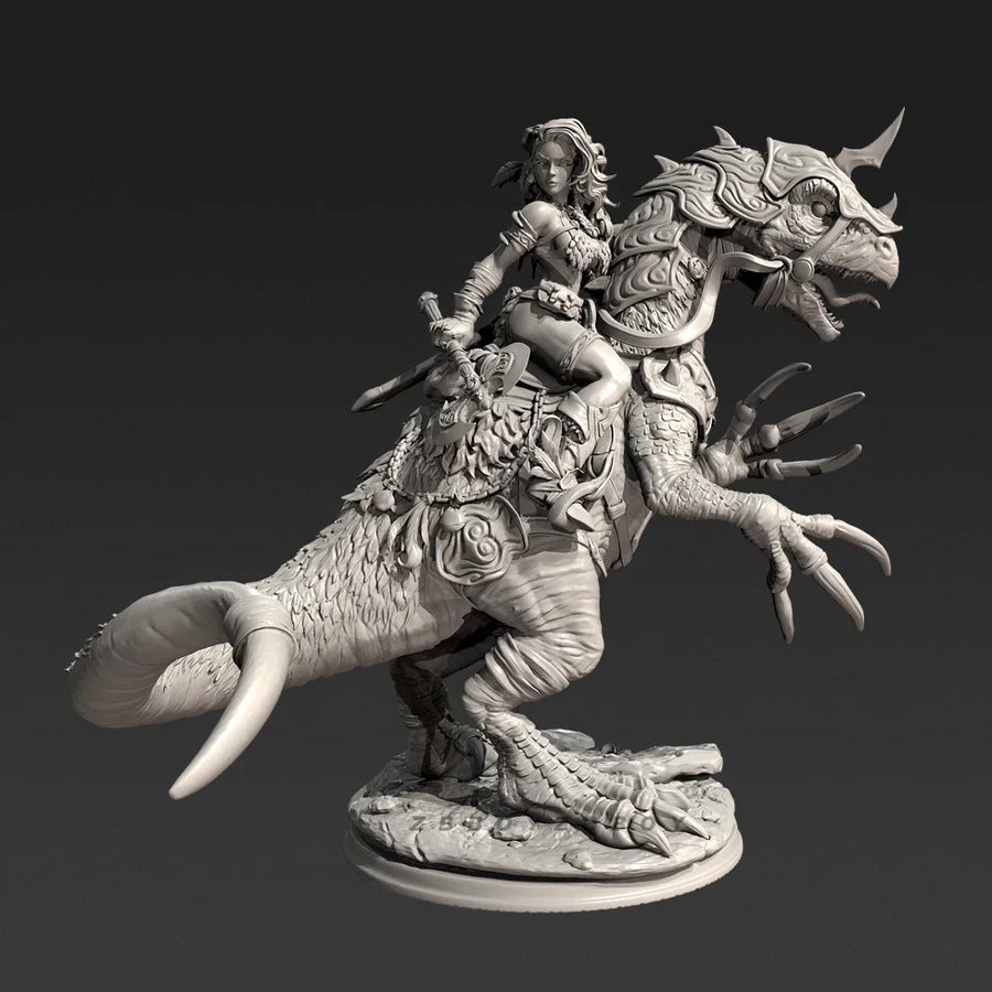 Dragon Rider Warrior 75mm Resin Figure Kit - 75mm resin model view 3