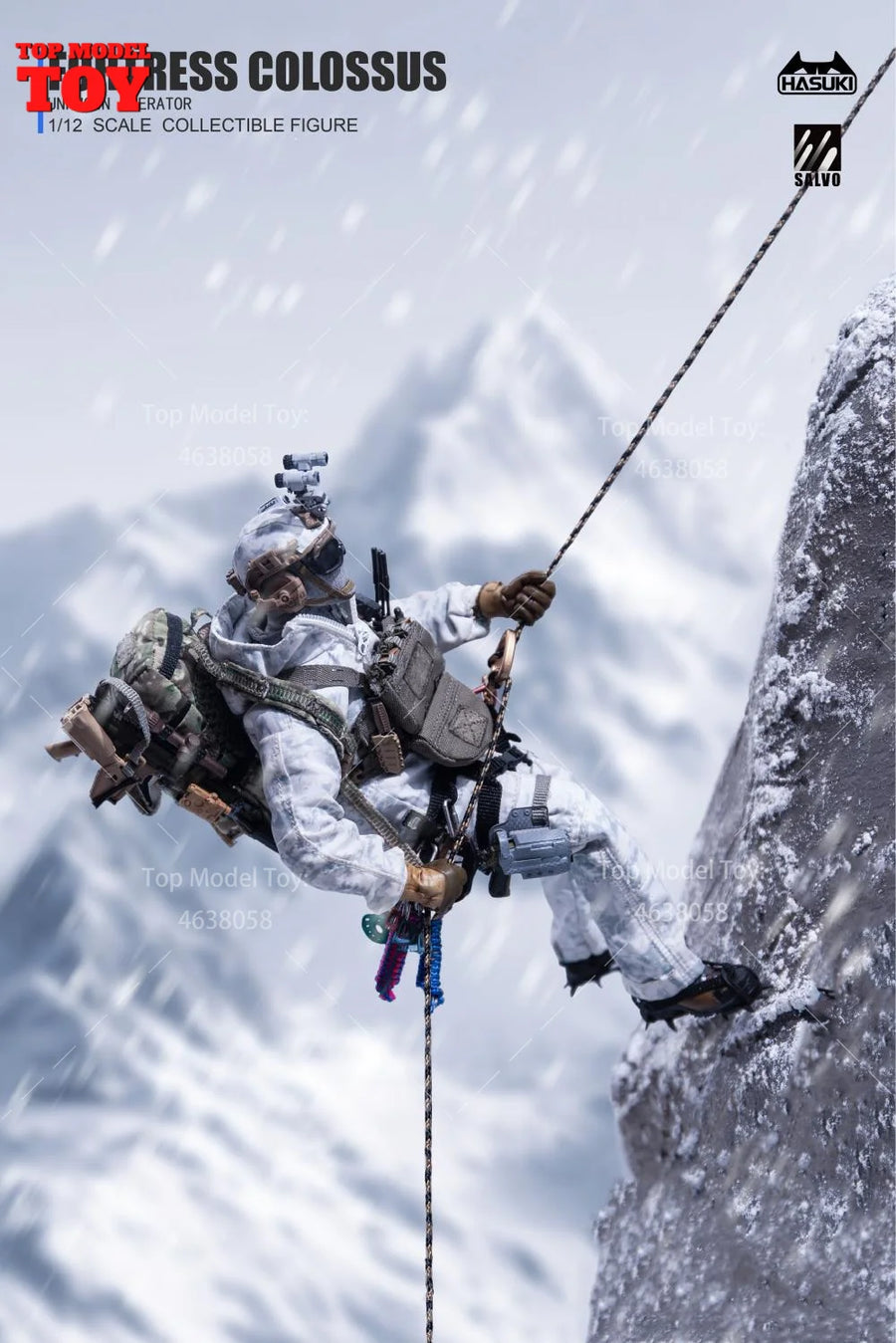 Modern US Special Forces Sniper Winter Camouflage 1/12 Resin Figure Kit - resin model view 3