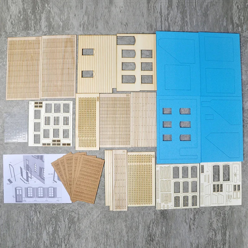 European Cafe Building House A&B 1/35 Resin Terrain Diorama Kit - 1/35 resin model view 2