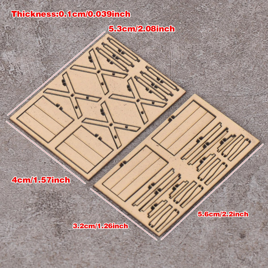 1/32 Wooden Camp Furniture Set with Stools Benches Table Resin Terrain Kit - resin model view 2